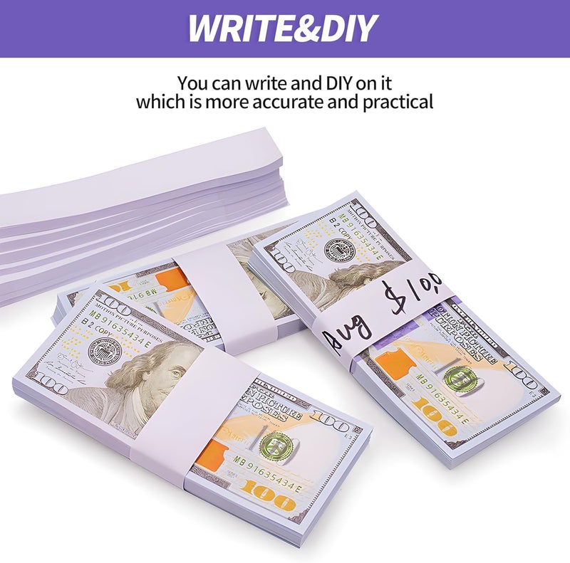 Bolsdoic 300pcs Currency Straps for Cash Management，4 Colors Self Adhesive Money Wrappers for Bills，Money Band Bill Wrappers for Banks, Businesses, and Home - Image 3